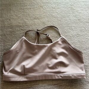 ALO Yoga Nude Light Taupe Sports Bra - Minimal Strappy Back